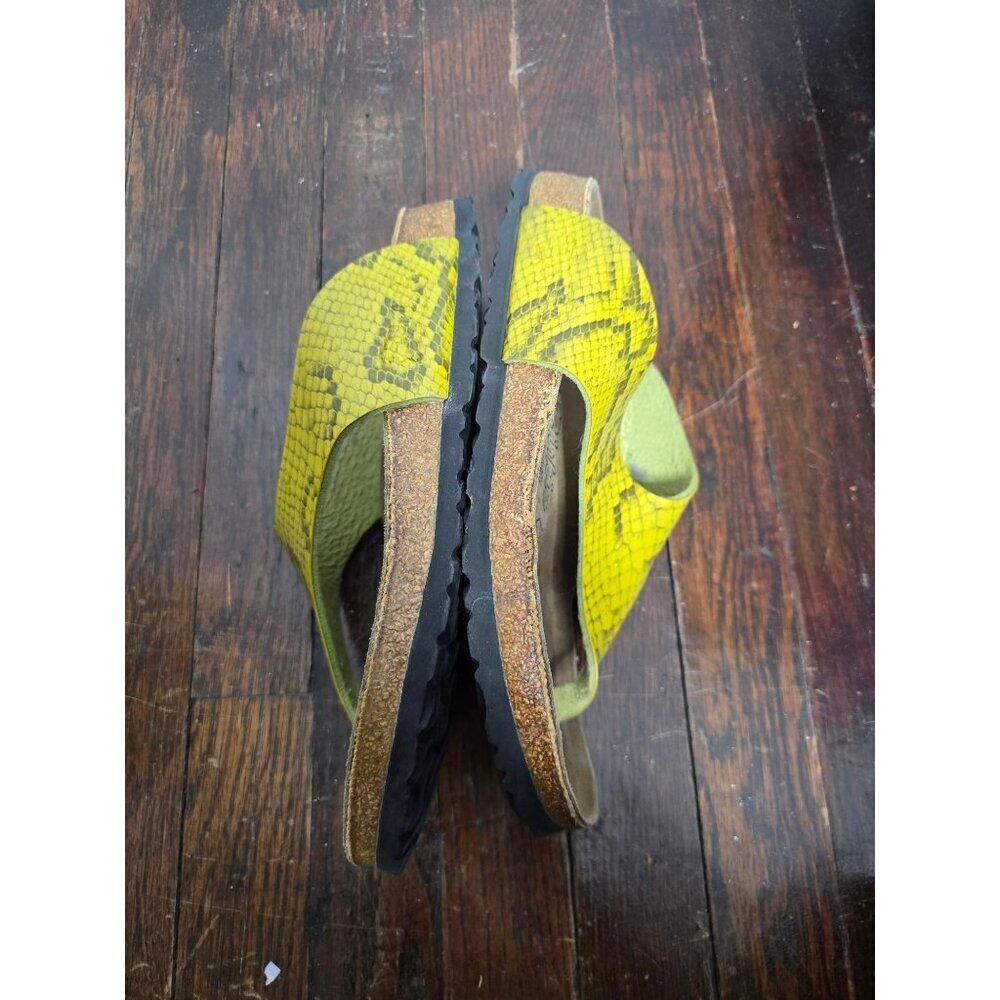 Birkenstock Birki's Maui Thong Yellow Python Sandals - Picture 4 of 8